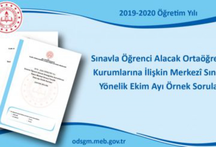 2019-2020 Öğretim Yılı Lgs Örnek Soruları Yayınlandı