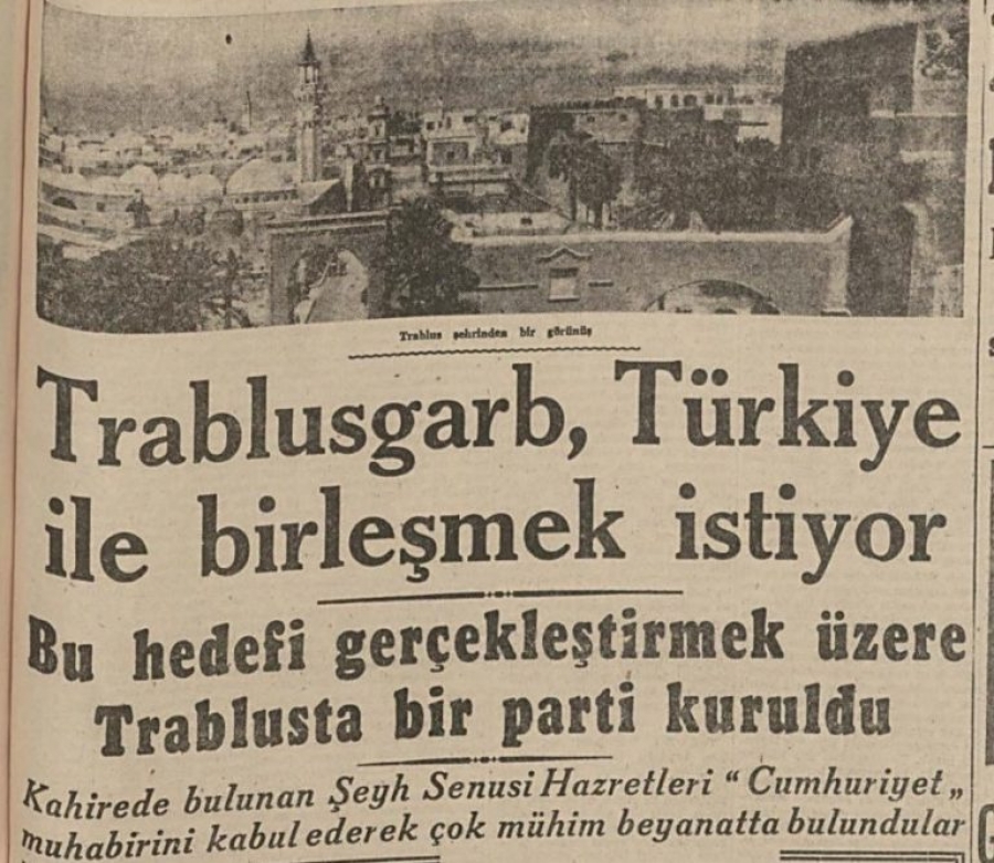 TRABLUSGARP TÜRKİYE İLE BİRLEŞMEK İSTİYOR